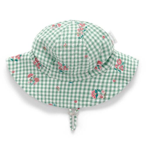 Purebaby Gingham Sun Hat